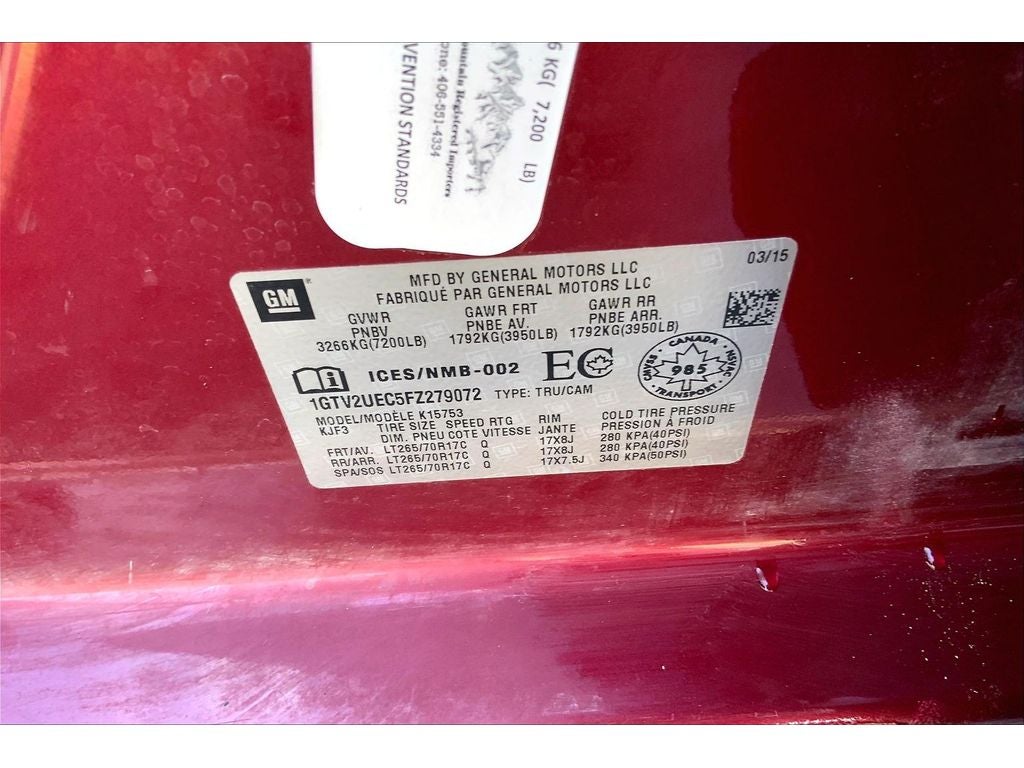 2015 GMC Sierra 1500 SLE