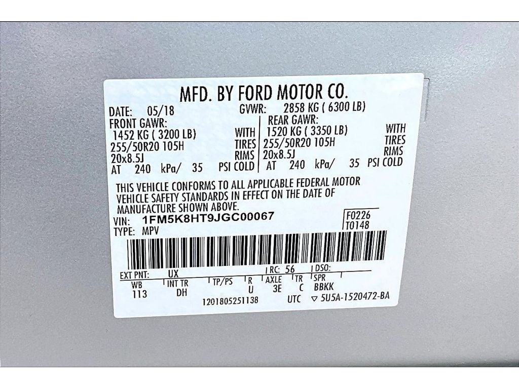 2018 Ford Explorer Platinum