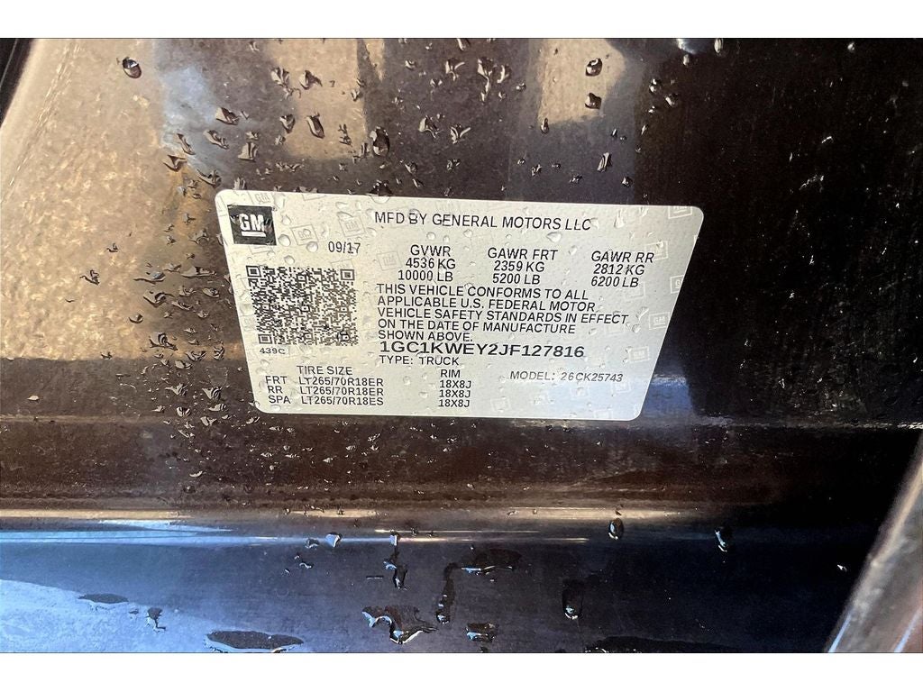 2018 Chevrolet Silverado 2500 HD LTZ