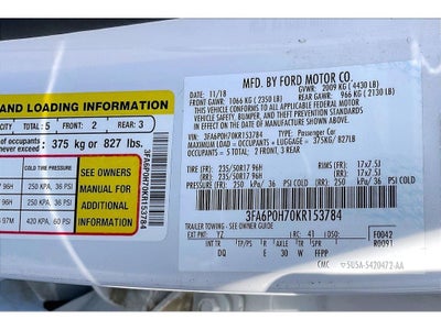 2019 Ford Fusion SE