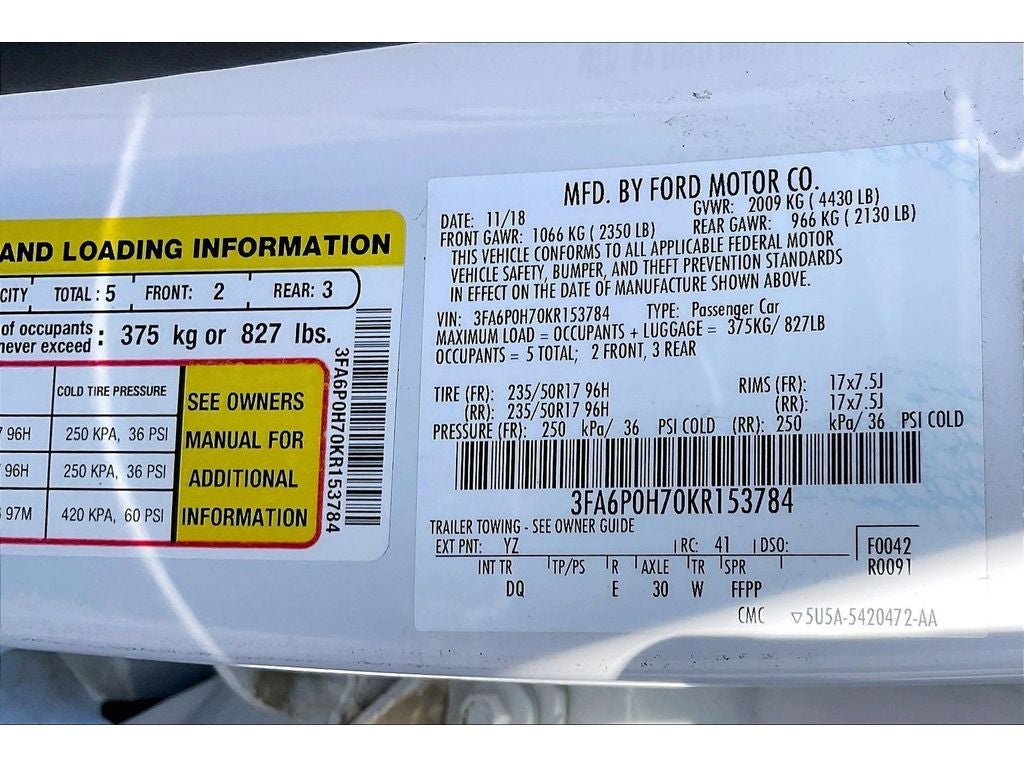 2019 Ford Fusion SE
