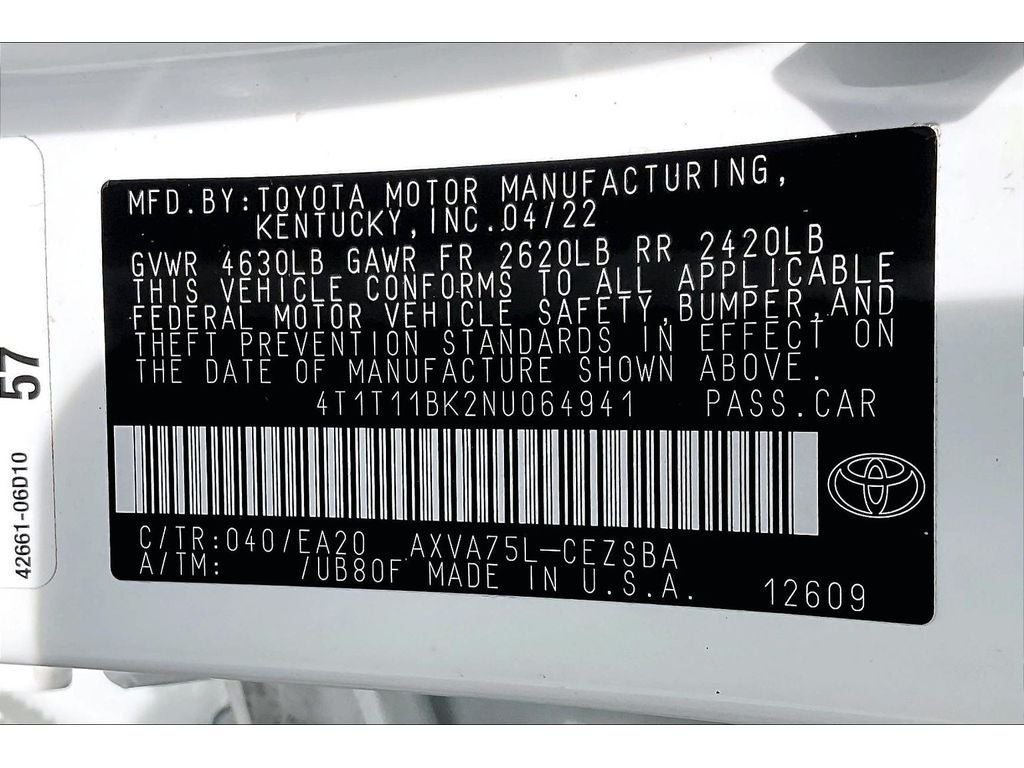 2022 Toyota Camry SE